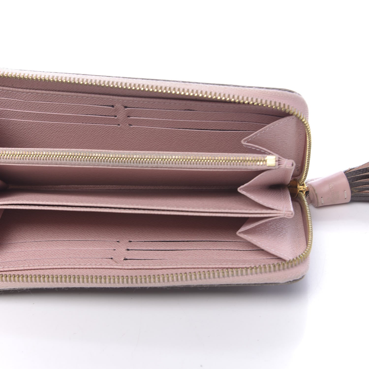 Louis Vuitton Monogram Pompon Zippy Wallet Rose Ballerine 5 of 8