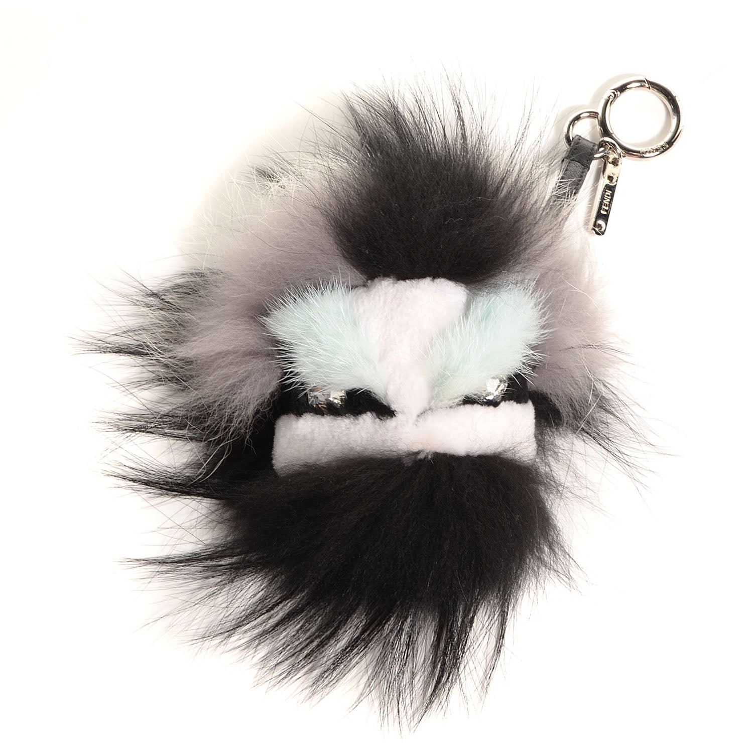 Fendi Mink Fur Diabloo Monster Bag Charm Mint 1 of 6