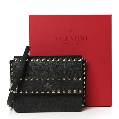 Valentino Garavani Pebbled Calfskin Rockstud Side Slip Crossbody Black 11 of 11