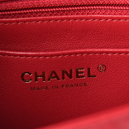 Chanel Lambskin Quilted Mini Rectangular Flap Dark Pink 5 of 10