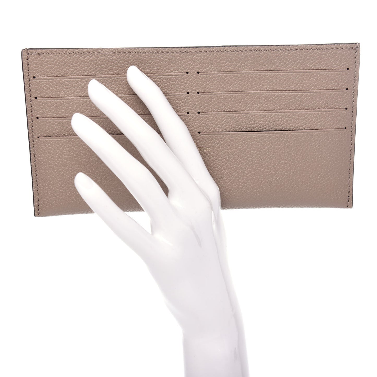 Calfskin Felicie Chain Wallet Card Holder Insert Tourterelle