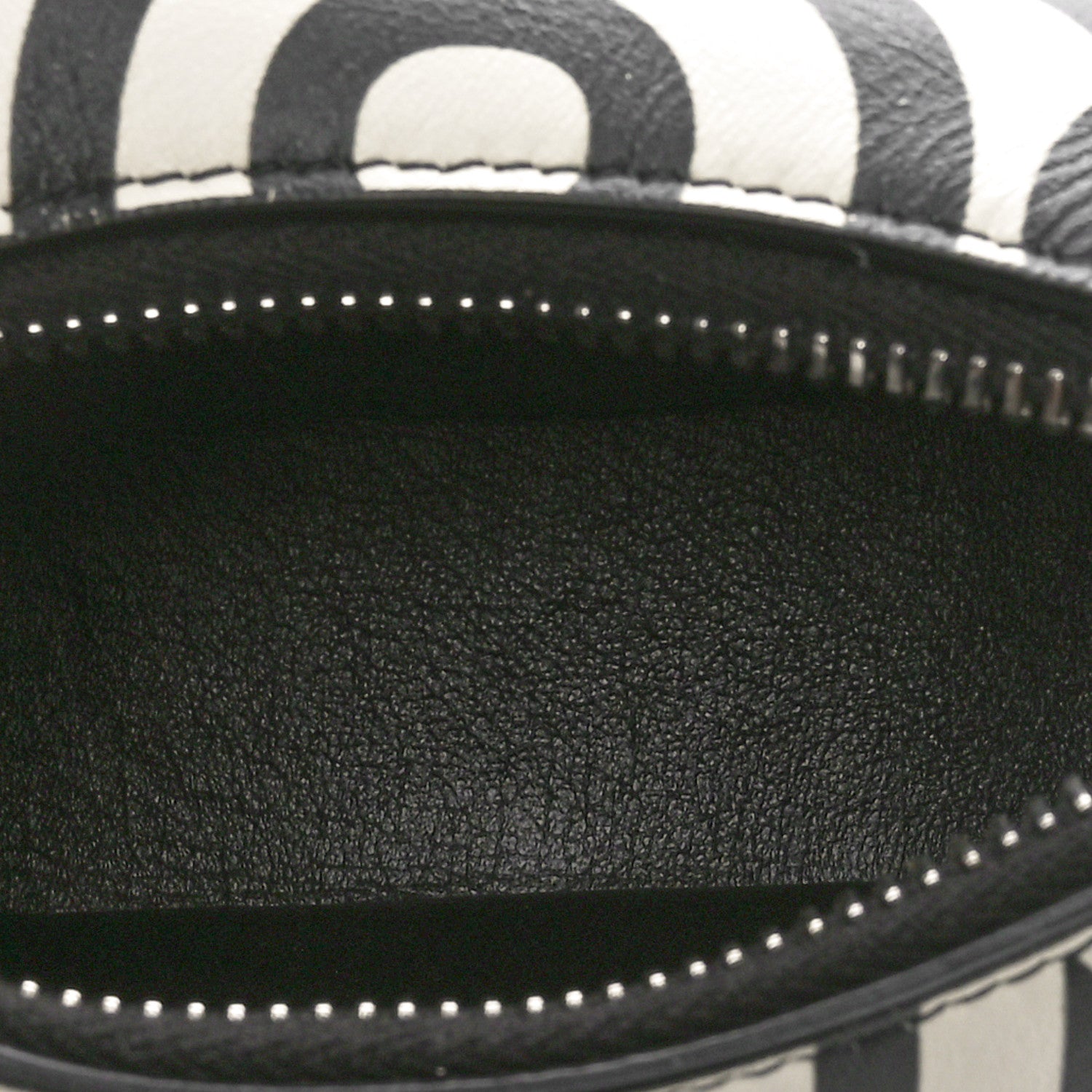 Fendi X MARC JACOBS Nappa Vitello King Logo Print Nano Fendigraphy Hobo Charm White Black 5 of 10