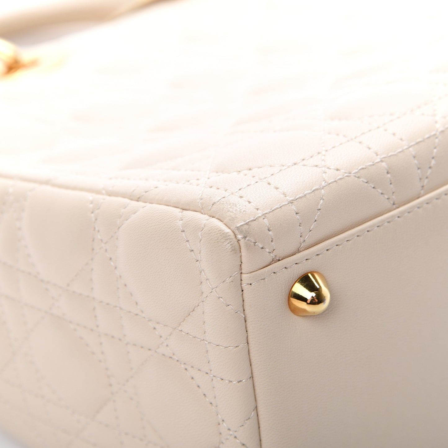 Lambskin Cannage Large Lady Dior Light Beige