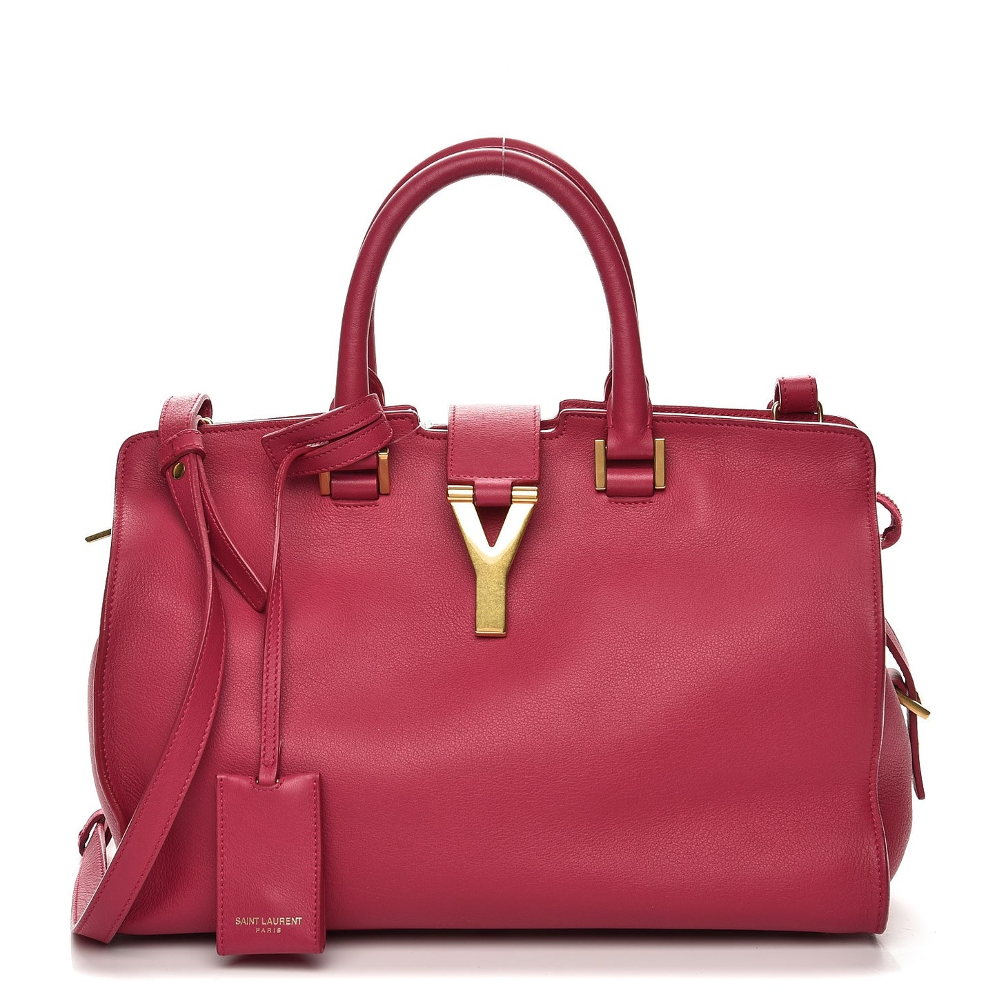 Calfskin Small Classic Y Cabas Fuchsia