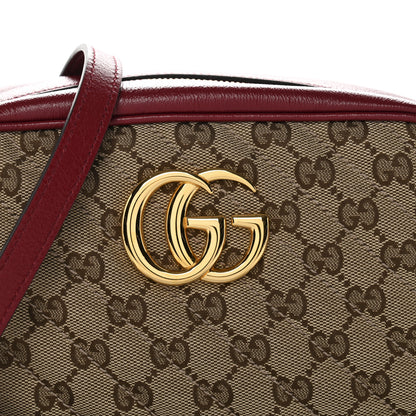 Gucci Monogram Azalea Calfskin Matelasse Diagonal Small GG Marmont Chain Shoulder Bag Beige Ebony New Cherry Red 8 of 10