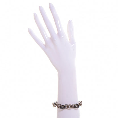 David Yurman Sterling Silver Ceramic 13mm Large Oval Link Bracelet Black 2 of 5