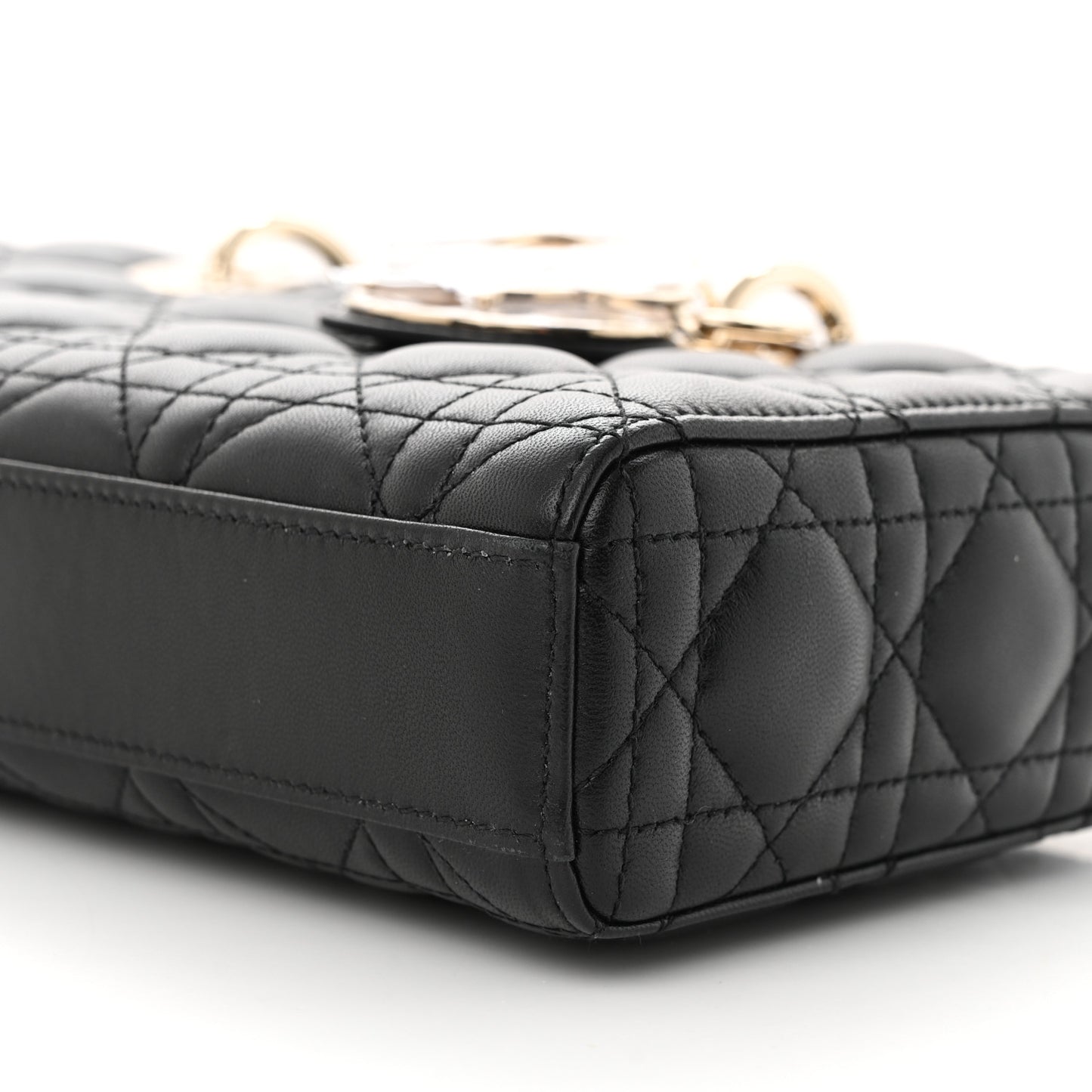 Lambskin Cannage Medium Lady D-Joy Black