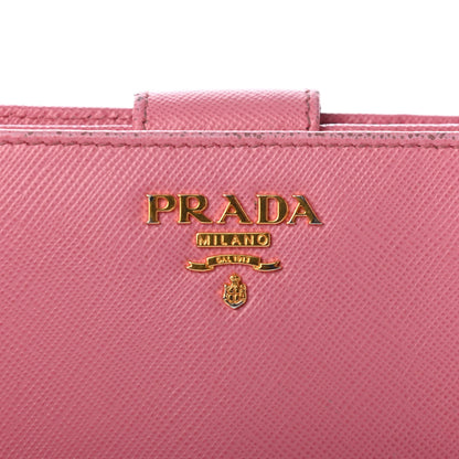 Prada Saffiano Compact Wallet Geranio 6 of 13