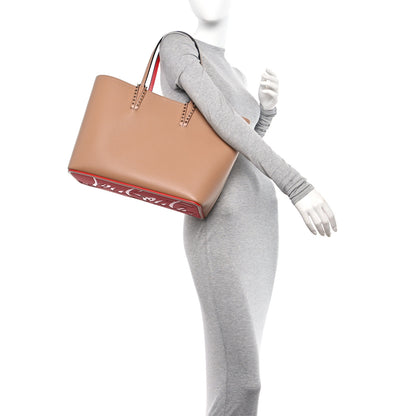 Christian Louboutin Calfskin Spikes East West Cabata Tote Nude 2 of 11