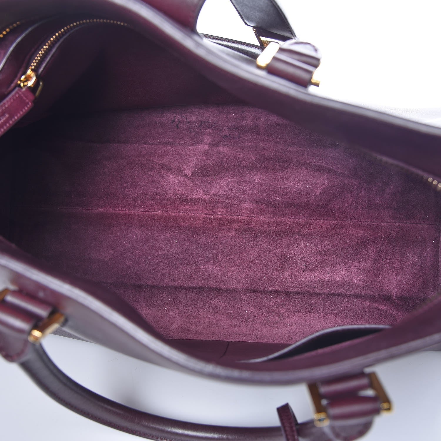 Saint Laurent Calfskin Medium Monogram Cabas Bordeaux 6 of 13