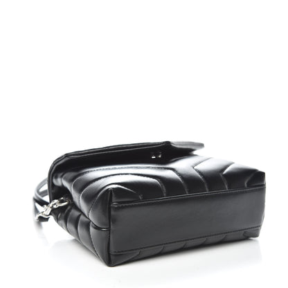 Saint Laurent Calfskin Y Quilted Monogram Toy Loulou Crossbody Bag Black 4 of 10