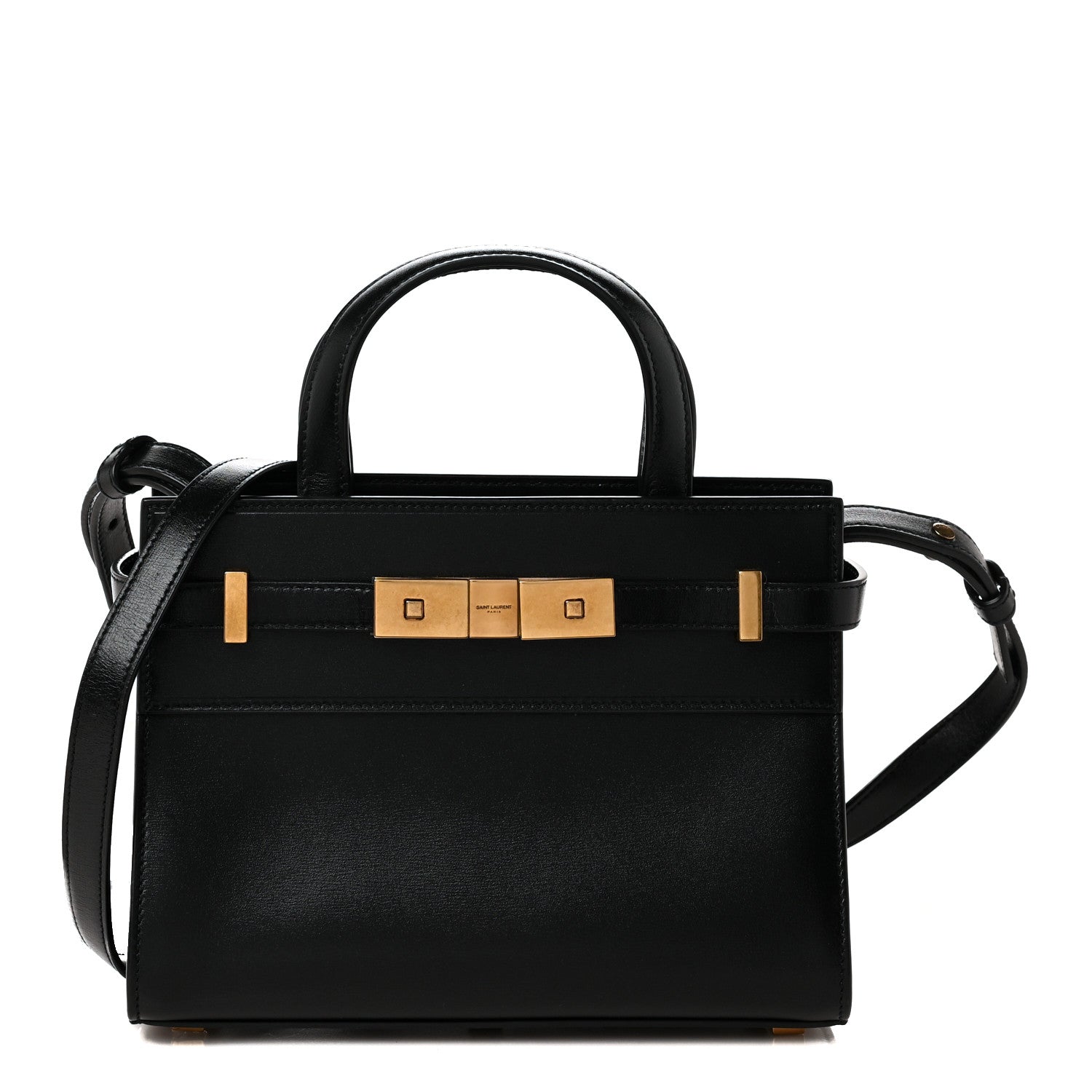 Saint Laurent Smooth Calfskin Manhattan Nano Shopper Tote Black 1 of 7