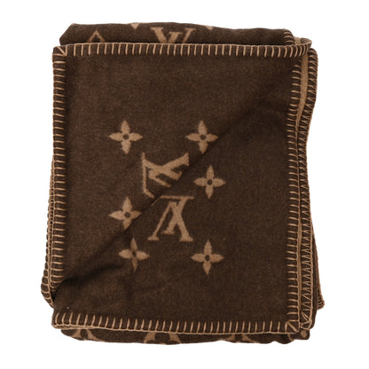 Louis Vuitton Wool Cashmere Neo Monogram Blanket Marron 1 of 4