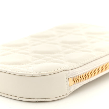 Christian Dior Lambskin Cannage Lady Dior Phone Holder Latte 9 of 11