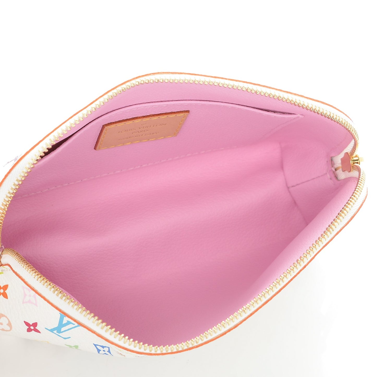 Monogram Multicolor Cosmetic Pouch White Litchi