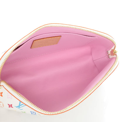 Louis Vuitton Monogram Multicolor Cosmetic Pouch White Litchi 5 of 6