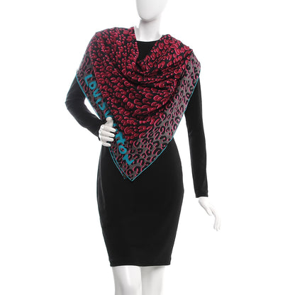 Louis Vuitton Silk Giant Leopard Square Scarf 2 of 5