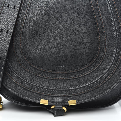 Chloe Calfskin Medium Marcie Round Crossbody Bag Black 7 of 9