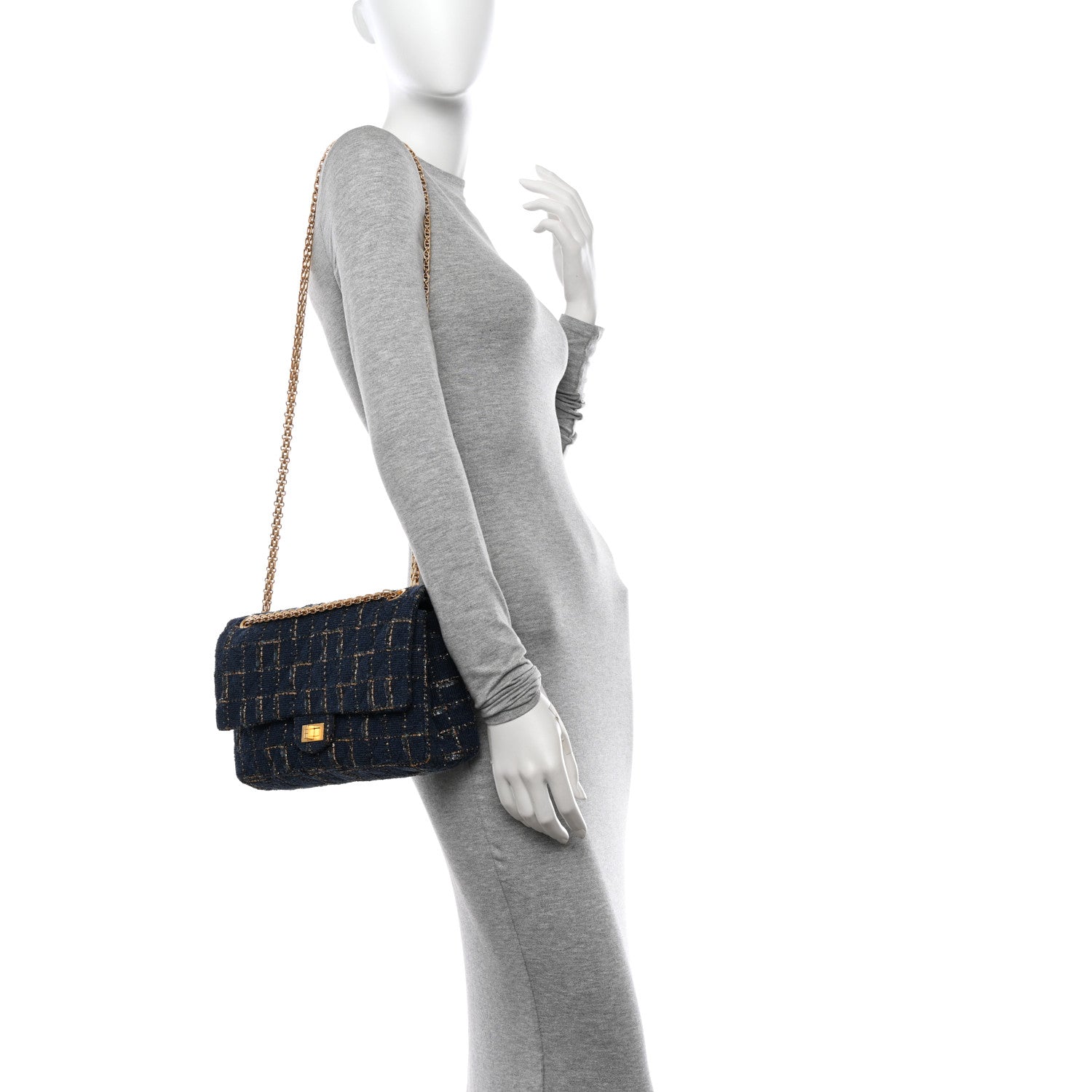 Chanel Fantasy Tweed 2.55 Reissue 226 Flap Blue 2 of 10