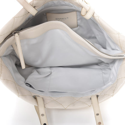 Chanel Glazed Calfskin Large On The Road Tote Ivory 4 of 14