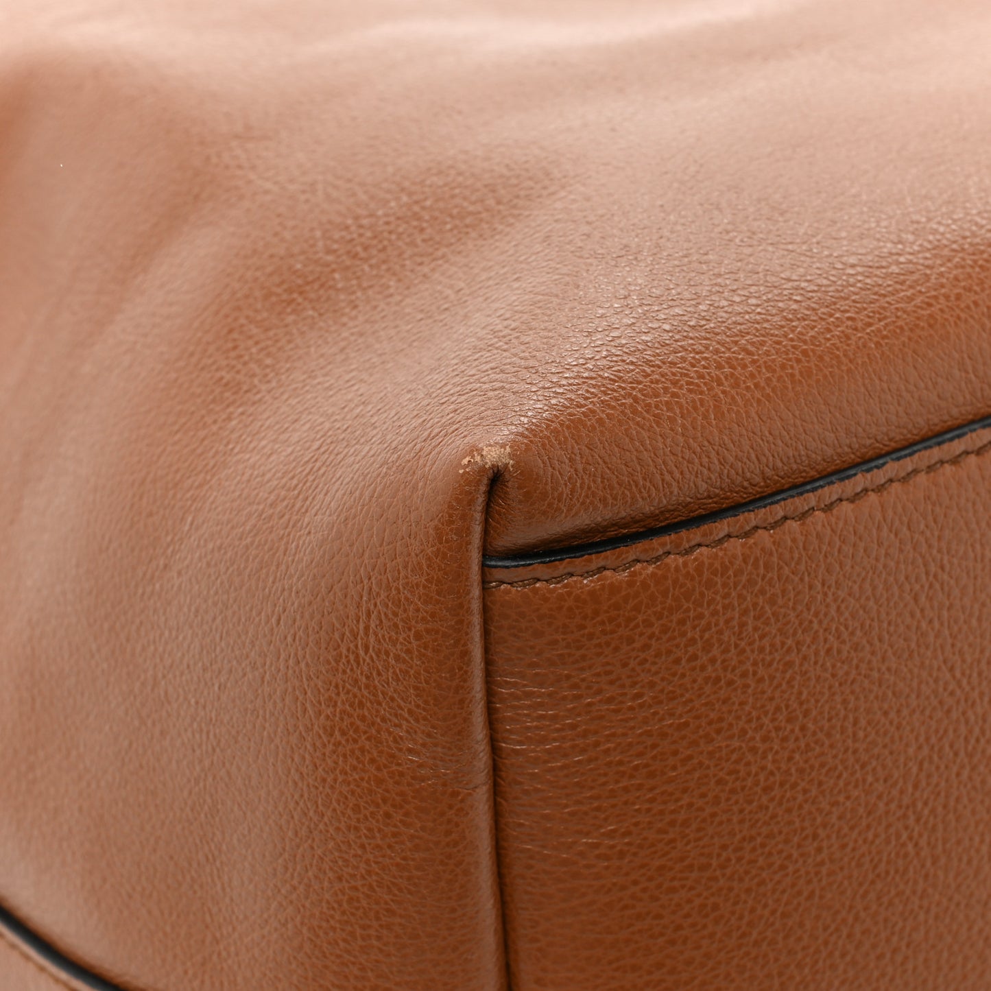 Soft Calf Shopping Tote Cannella