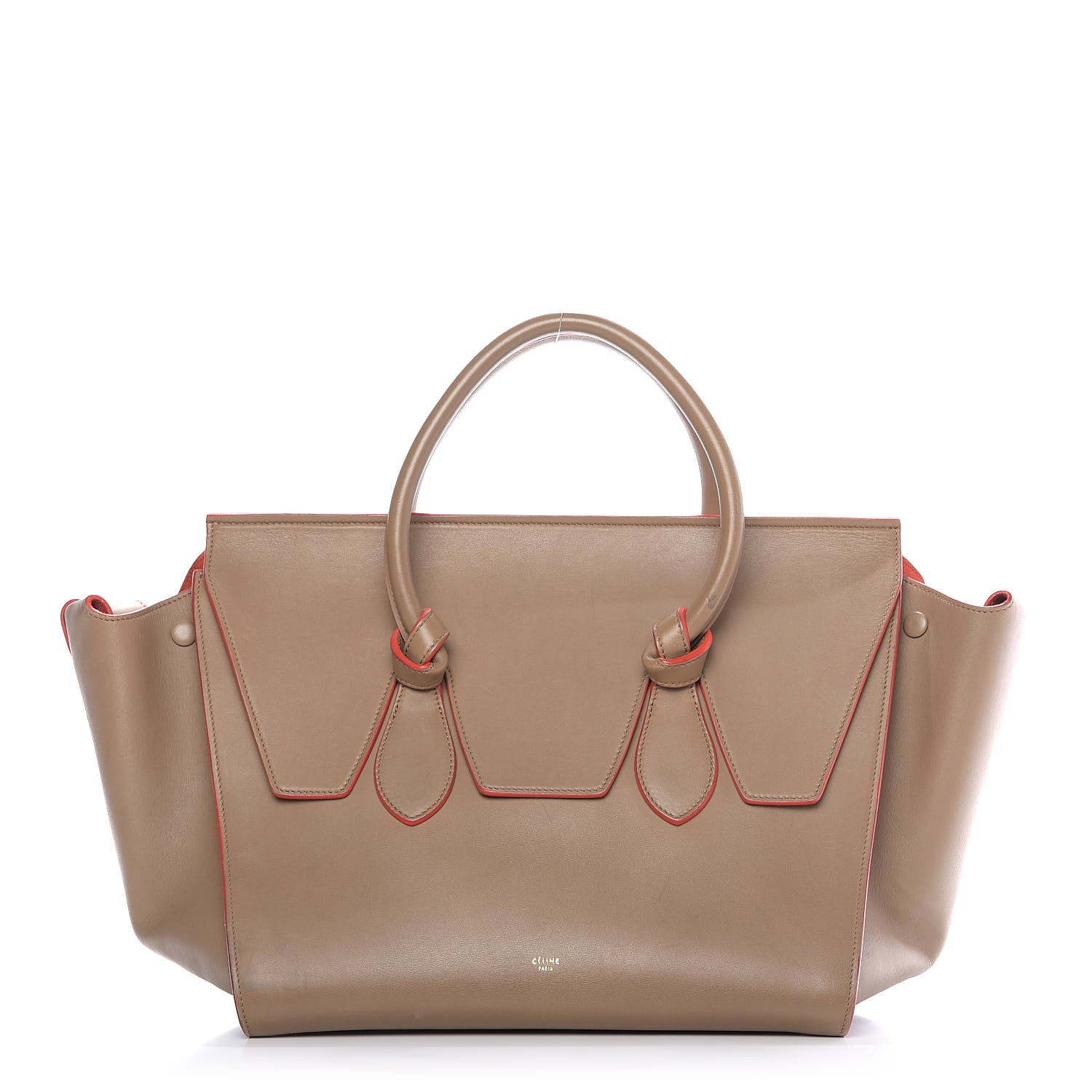 Celine Crisped Calfskin Medium Tie Knot Tote Taupe 1 of 14