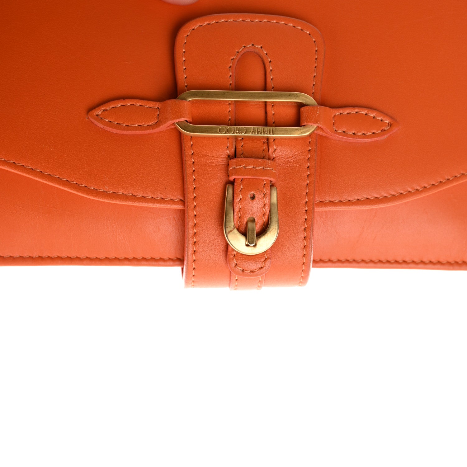 Jimmy Choo Calfskin Continental Wallet Orange 12 of 14
