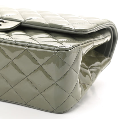 Chanel Patent Quilted Jumbo Double Flap Light Green 10 of 11