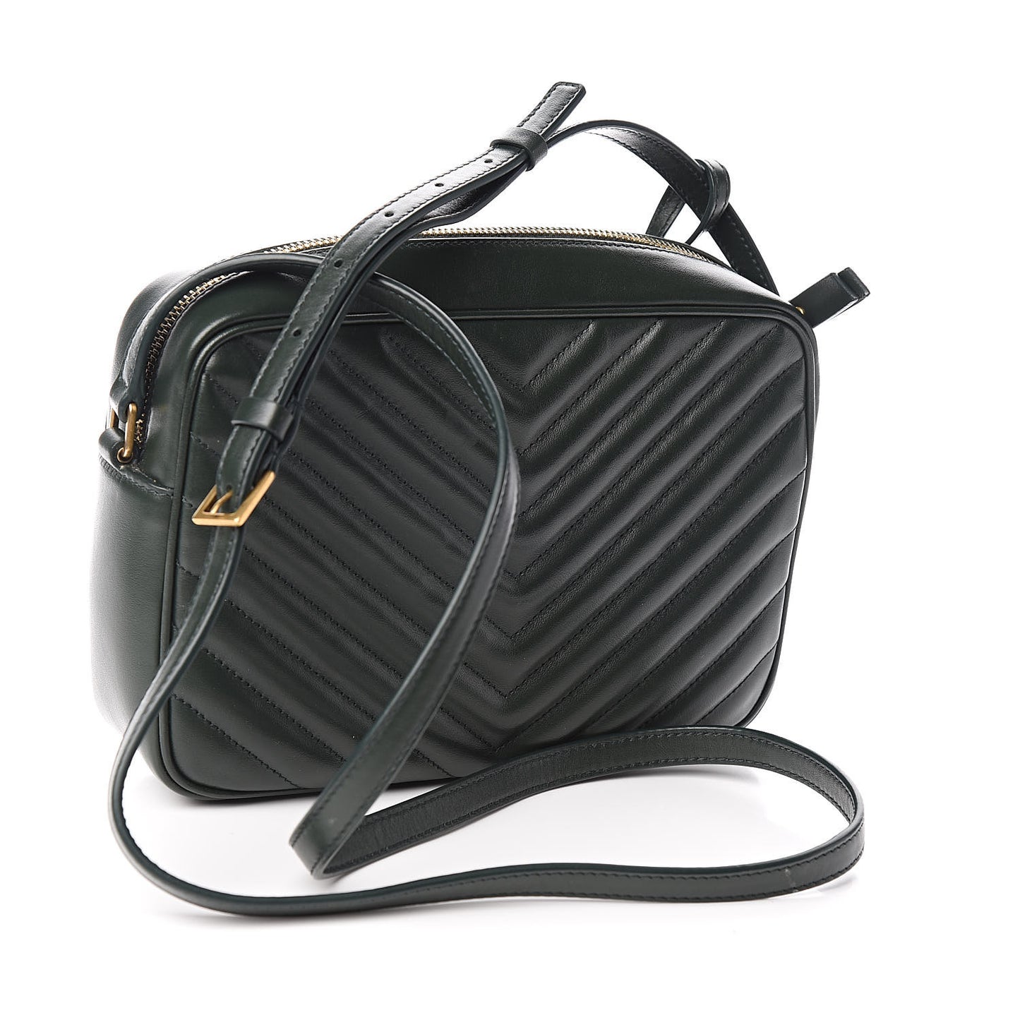 Calfskin Matelasse Monogram Lou Camera Bag Green