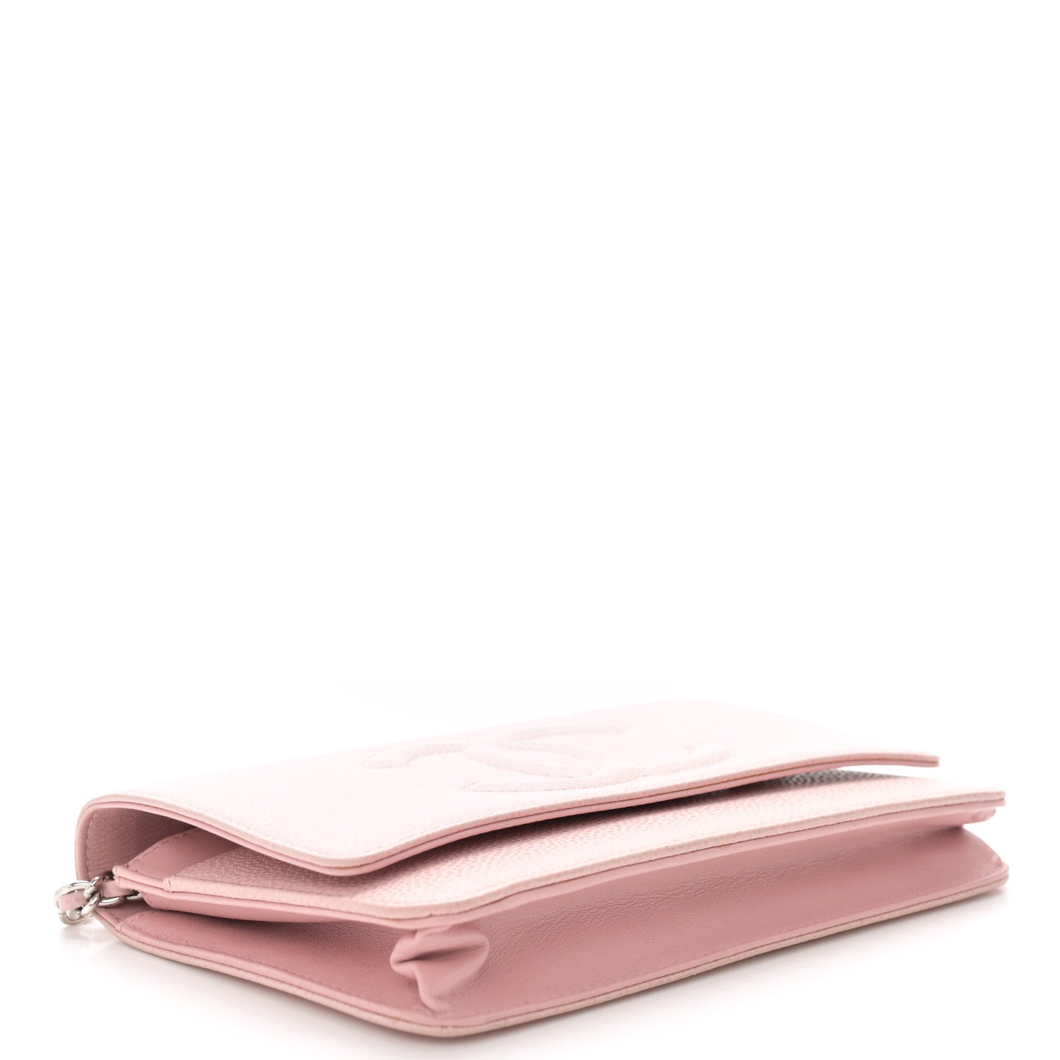 Chanel Caviar Timeless CC Wallet on Chain WOC Pink 4 of 12