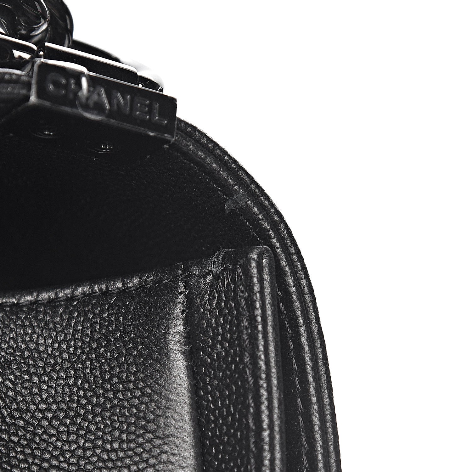 Chanel Caviar Quilted Medium Boy Flap So Black 8 of 13