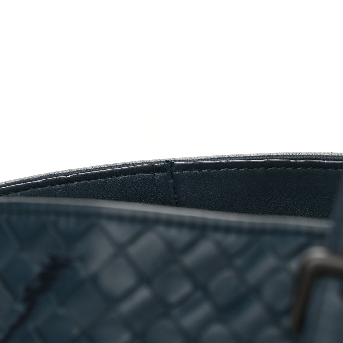 Nappa Intrecciato Graffiato Medium Tote Petrol