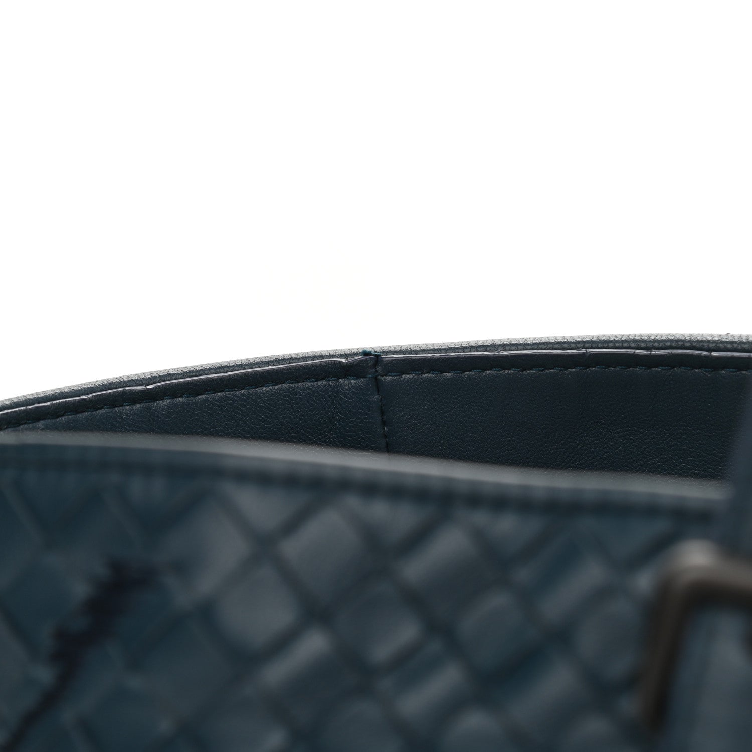 Bottega Veneta Nappa Intrecciato Graffiato Medium Tote Petrol 10 of 12