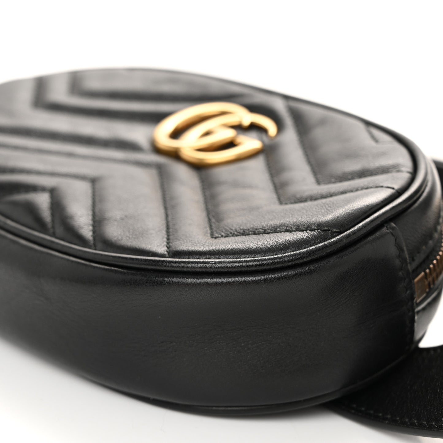 Calfskin Matelasse GG Marmont Belt Bag 85 34 Black