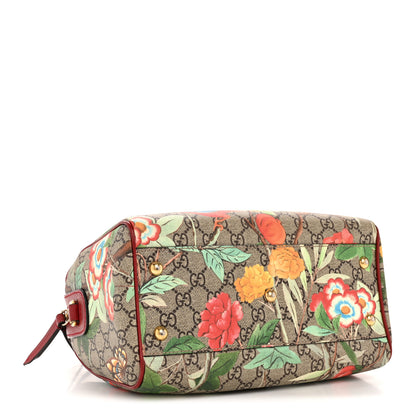 Gucci GG Supreme Monogram Tian Small Boston Beige Multicolor Red 4 of 13