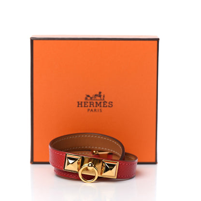 Hermes Epsom Rivale Double Tour Bracelet XS Rouge Casaque 6 of 6