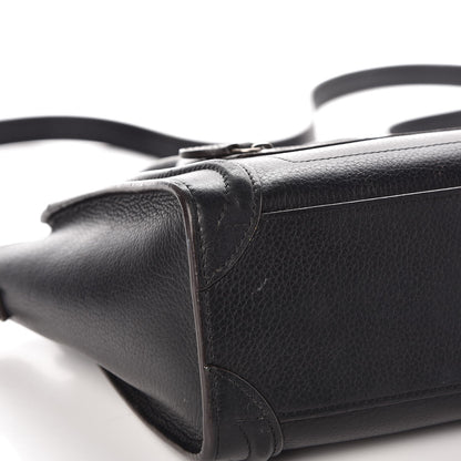 Celine Drummed Calfskin Nano Luggage Black 10 of 16