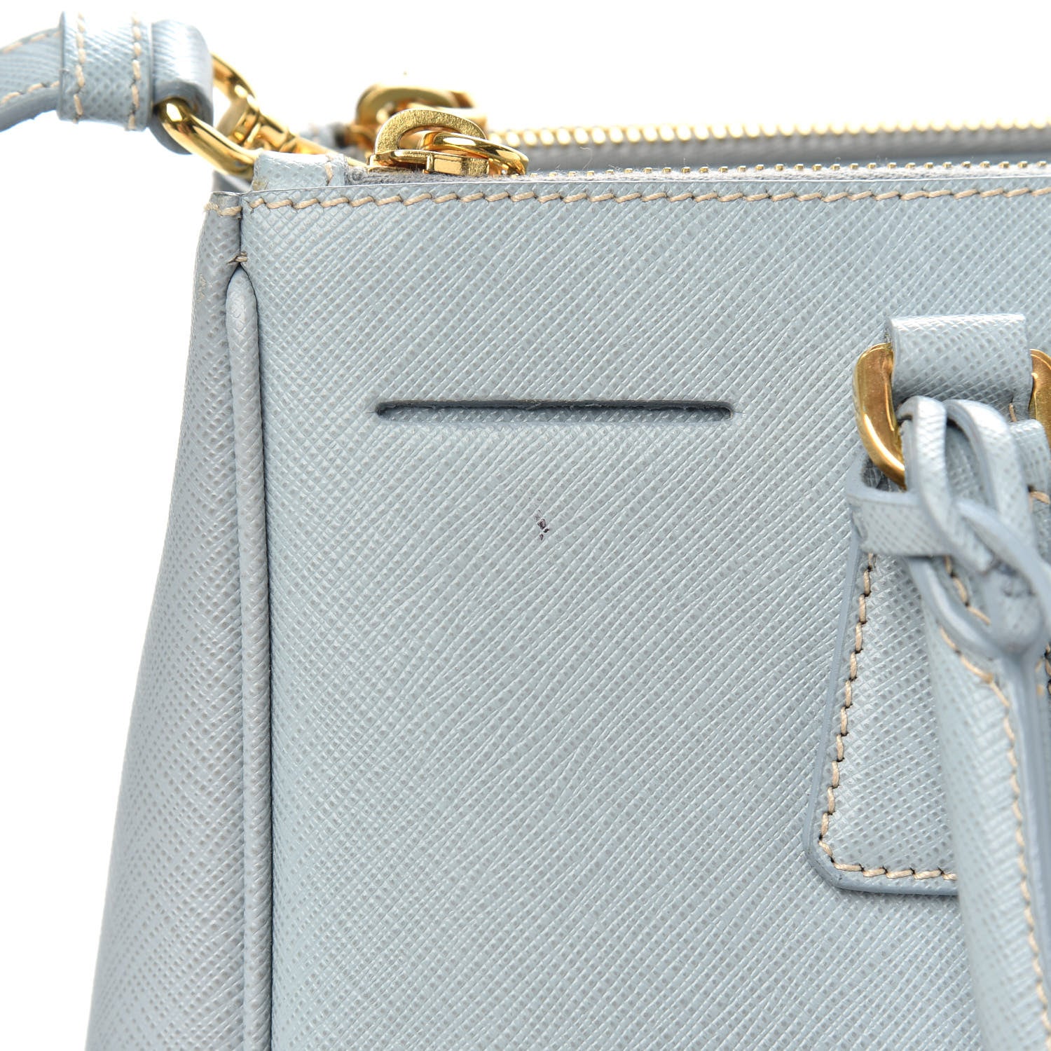 Prada Saffiano Small Galleria Double Zip Tote Lago 11 of 14