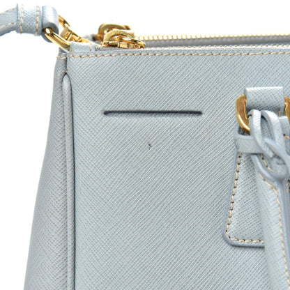Prada Saffiano Small Galleria Double Zip Tote Lago 11 of 14