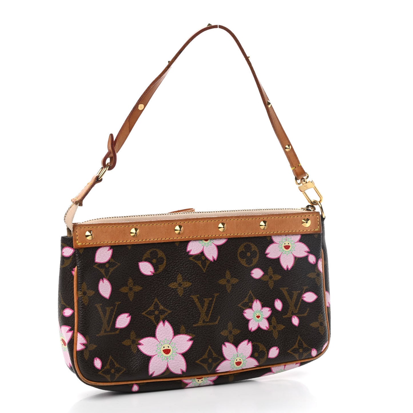Monogram Cherry Blossom Pochette Accessories Brown