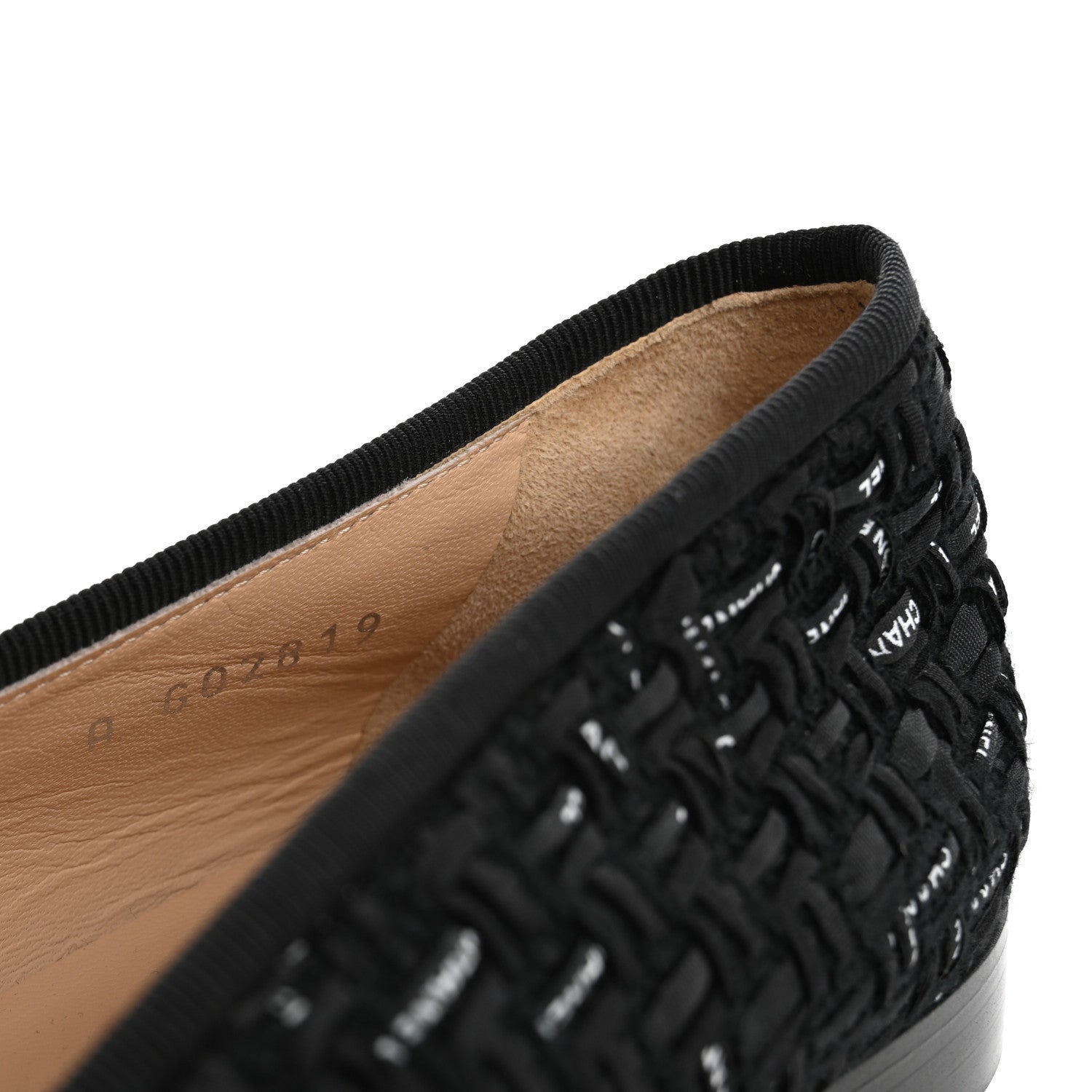 Chanel Lambskin Ribbon Tweed Cap Toe Ballet Flats 39.5 Black 9 of 9