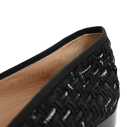 Chanel Lambskin Ribbon Tweed Cap Toe Ballet Flats 39.5 Black 9 of 9