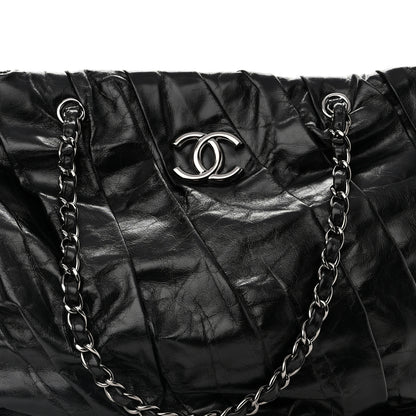 Chanel Glazed Calfskin Large Twisted Tote Black 5 of 10