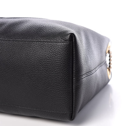 Gucci Pebbled Calfskin Medium Soho Chain Shoulder Bag Black 7 of 9