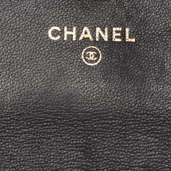 Lambskin Diamond Studded Chain Clutch Black