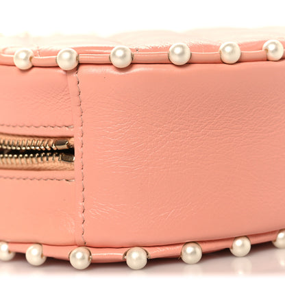 Chanel Calfskin Quilted Pearl Round Clutch With Chain Pink 9 of 10