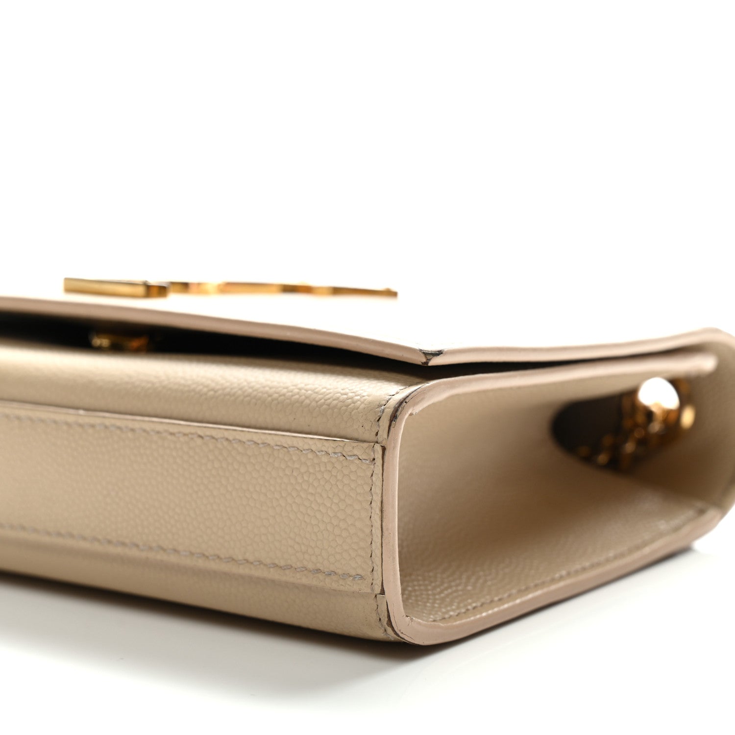 Saint Laurent Grain De Poudre Small Monogram Kate Satchel Nude Powder 10 of 14