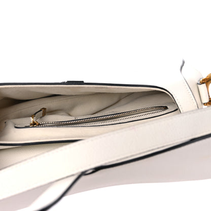 Christian Dior Grained Calfskin Saddle Bag White 5 of 18