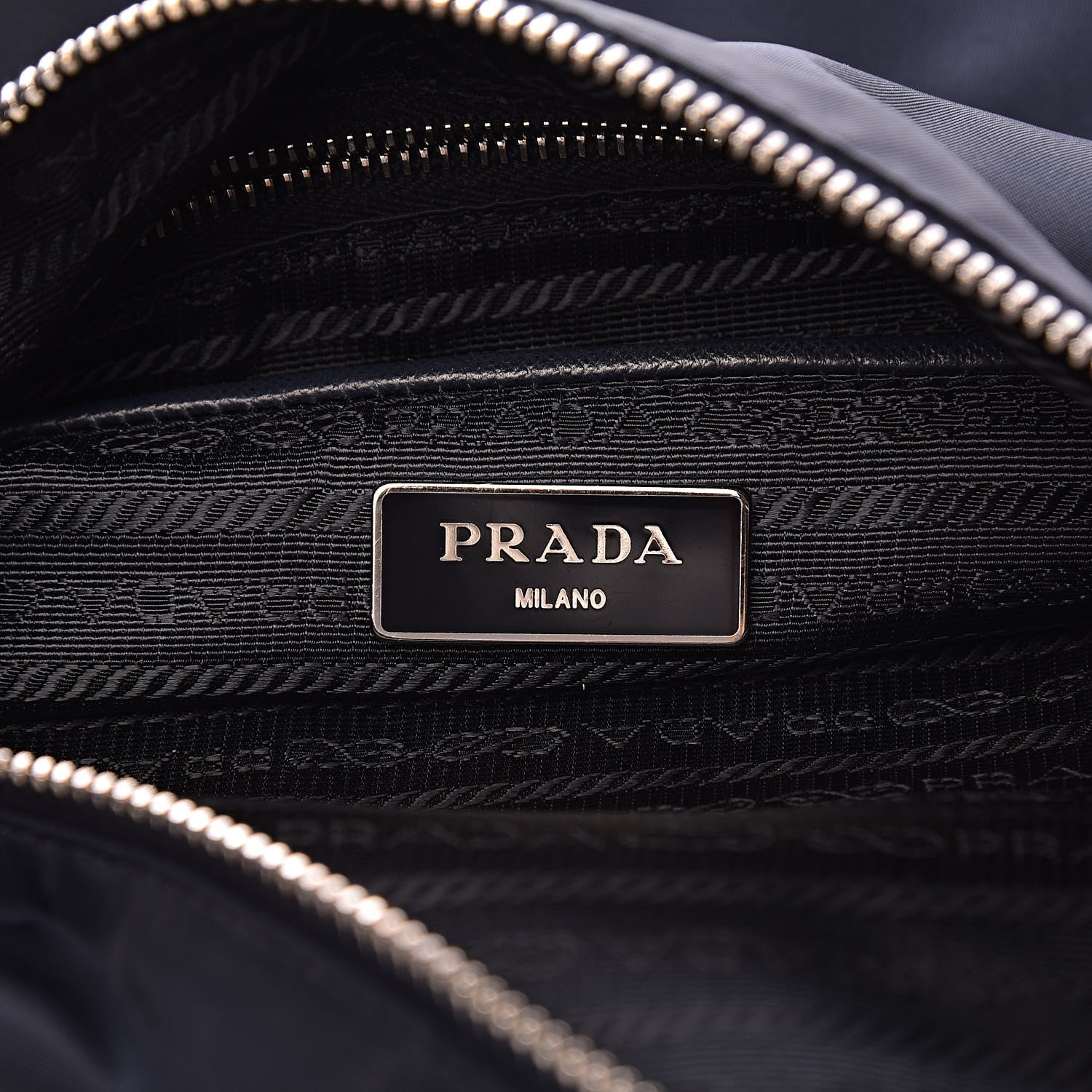 Prada Tessuto Nylon Saffiano Crossbody Bag Baltico 6 of 10