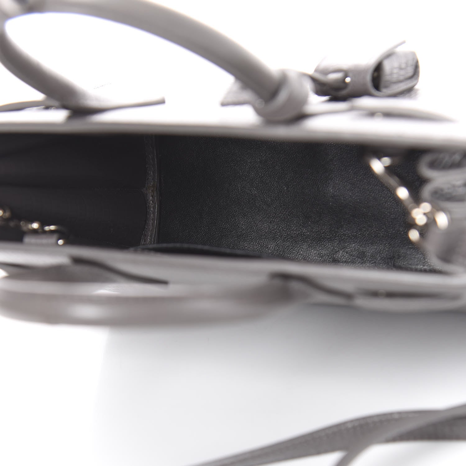 Saint Laurent Calfskin Lizard Embossed Nano Sac De Jour Fog 6 of 15
